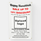 Vente Hanoukka d'entreprise sur bannière blanche (Verticale)