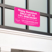 Vente Hanoukka d'entreprise sur bannière rectangle (Bâtiment extérieur)