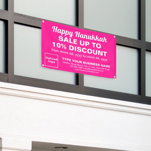 Vente Hanoukka d'entreprise sur bannière rectangle (Bâtiment extérieur)