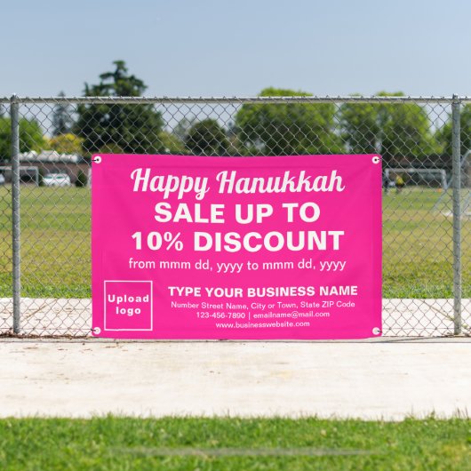 Vente Hanoukka d'entreprise sur bannière rectangle (Insitu)