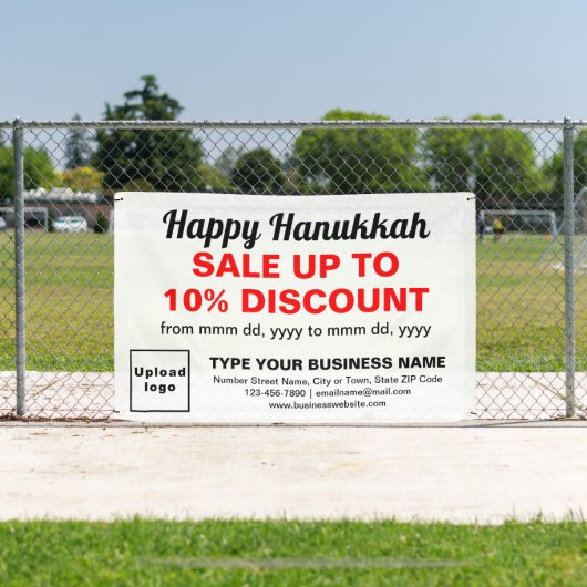 Vente Hanoukka d'entreprise sur bannière rectangle (Insitu)