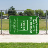 Vente Hanoukka d'entreprise sur bannière verte (Insitu)