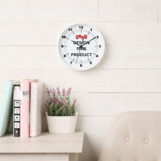 VENTE ! Horloge murale, cadre blanc rond de 10 pou
