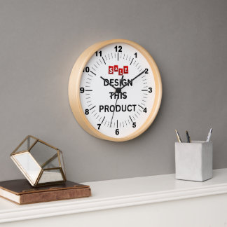 VENTE ! Horloge murale, Cadre en bois naturel rond