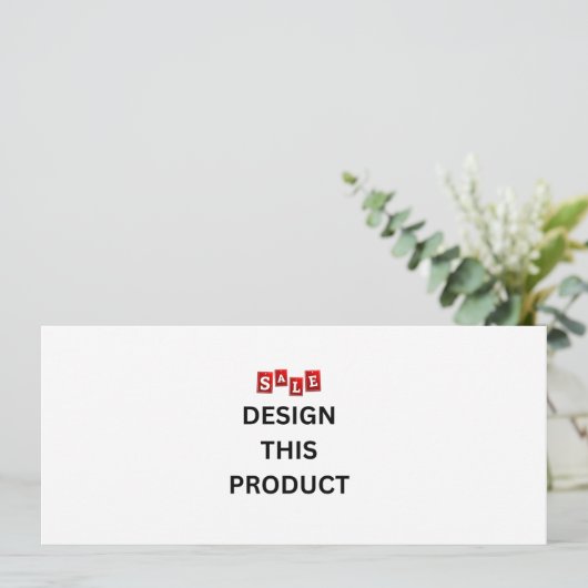 VENTE! Invitation - 4" x 9.25" - Sur mesure (Debout devant)