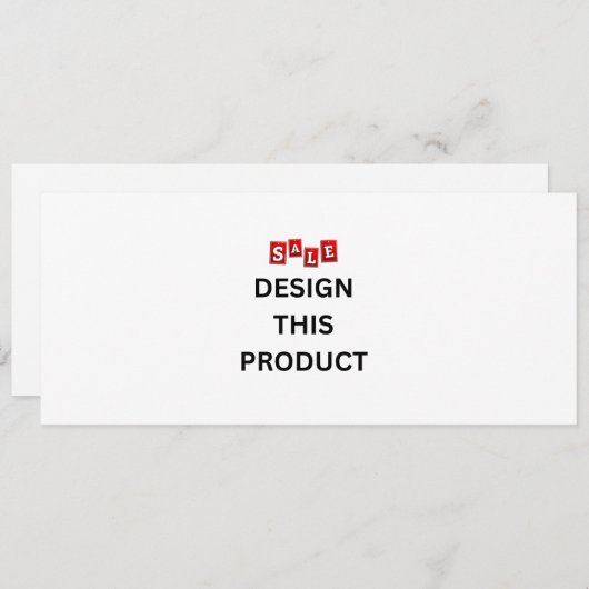 VENTE! Invitation - 4" x 9.25" - Sur mesure (Devant / Derrière)