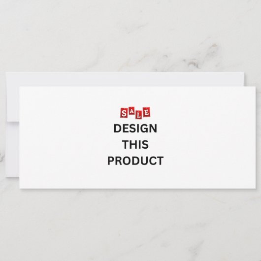 VENTE! Invitation - 4" x 9.25" - Sur mesure (Devant)