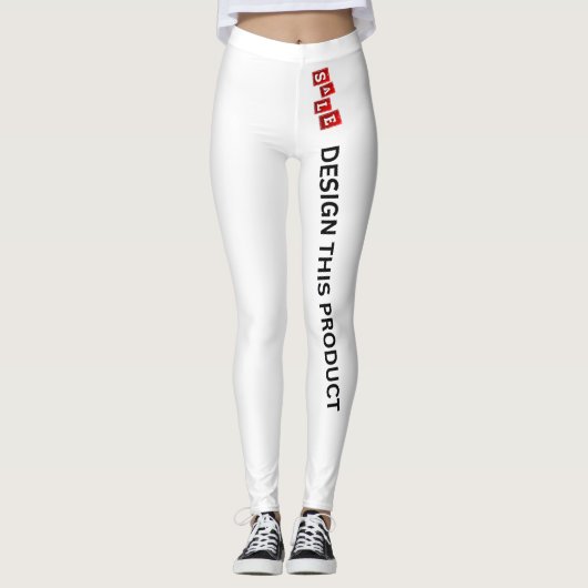 VENTE ! Leggings - Longueur complète - Blanc - Per (Devant)