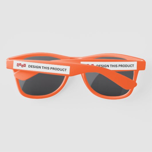 VENTE ! Lunettes de soleil en plastique - Orange - (Dos)