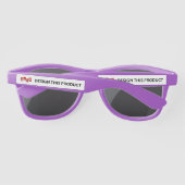 VENTE ! Lunettes de soleil en plastique - Violet - (Dos)