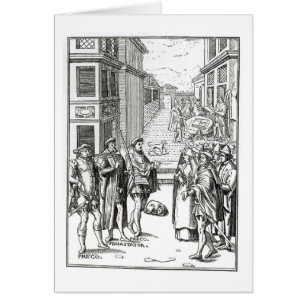 Vente par le crieur public, après une gravure sur