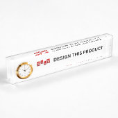 VENTE ! Plaque d'identification de bureau avec hor