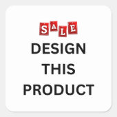 VENTE ! Stickers - Stickers Carré - Feuille de 20 (Devant)