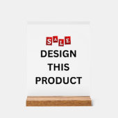 VENTE ! Symbole acrylique 8 po x 10 po - avec supp (Recto)