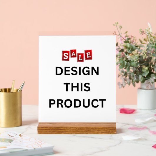 VENTE ! Symbole acrylique 8 po x 10 po - avec supp (Mariage)