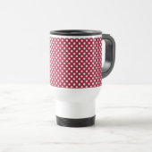 VENTE - tasse rouge-foncé de voyage de point de (Devant droit)