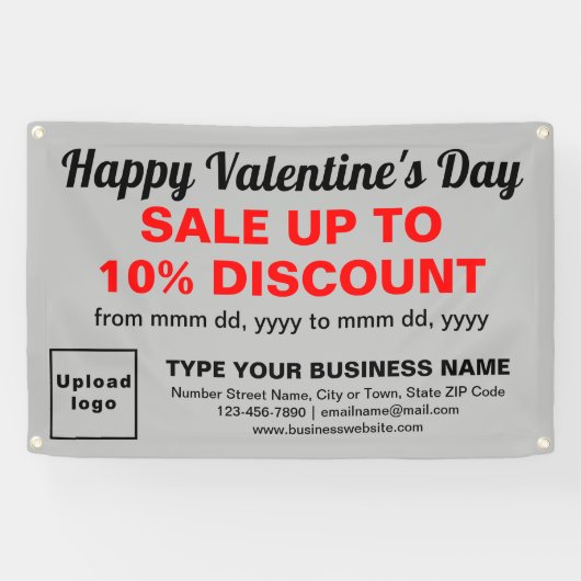 Vente Valentine d'affaires sur bannière rectangle (Horizontal)