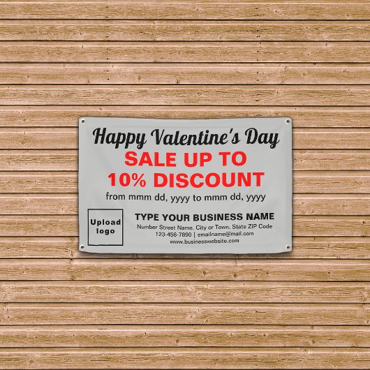Vente Valentine d'affaires sur bannière rectangle 