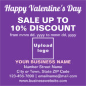 Vente Valentine d'affaires sur Sticker Vinyl Viole (Devant)