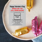 Vente Valentine d'affaires sur un prospectus gris