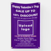 Vente Valentine d'affaires sur une bannière violet (Verticale)