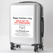 Vente Valentine sur Sticker Vinyl Blanc (Sur valise)