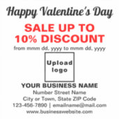 Vente Valentine sur Sticker Vinyl Blanc (Devant)