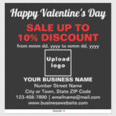 Vente Valentine sur Sticker Vinyl Noir (Feuille)