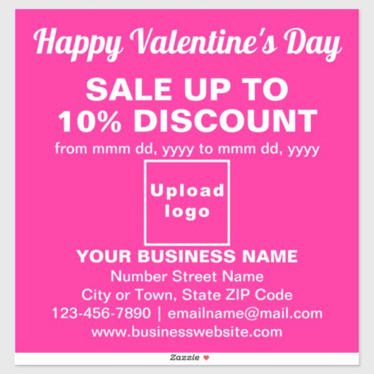 Vente Valentine sur Sticker Vinyl Rose (Feuille)