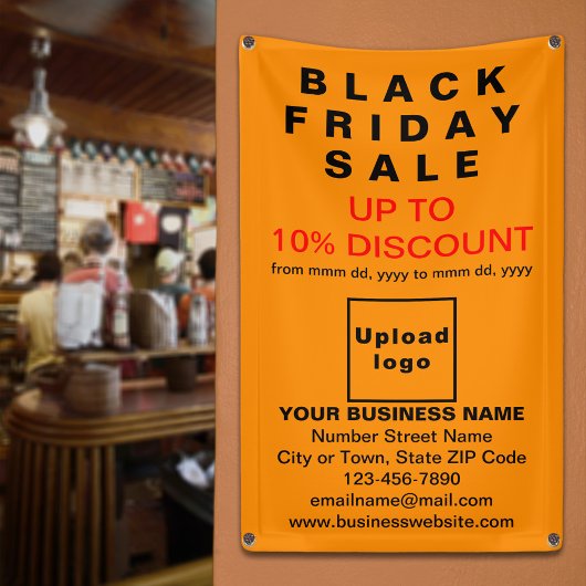Vente Vendredi Noir sur Bannière couleur orange