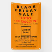 Vente Vendredi Noir sur Bannière couleur orange (Verticale)