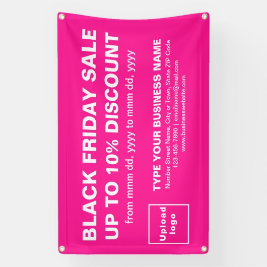 Vente Vendredi Noir sur bannière Rectangle Rose (Verticale)