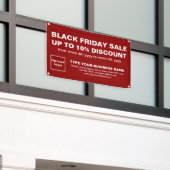 Vente Vendredi Noir sur bannière Rectangle Rouge (Bâtiment extérieur)