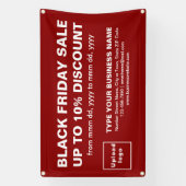 Vente Vendredi Noir sur bannière Rectangle Rouge (Verticale)