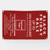 Vente Vendredi Noir sur bannière rouge (Horizontal)