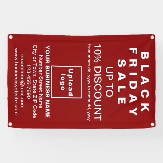 Vente Vendredi Noir sur bannière rouge (Horizontal)