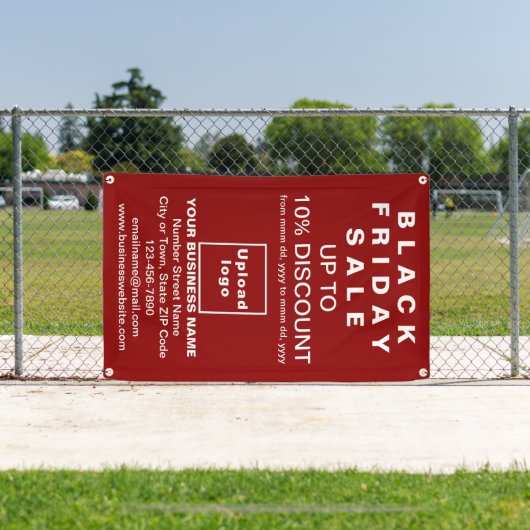 Vente Vendredi Noir sur bannière rouge (Insitu)