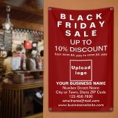 Vente Vendredi Noir sur bannière rouge