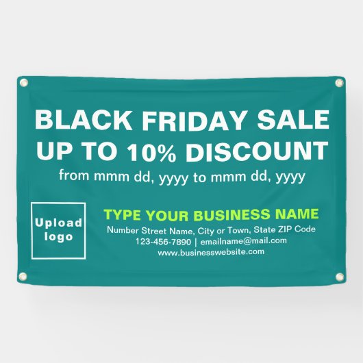 Vente Vendredi Noir sur la bannière Turquoise Rect (Horizontal)