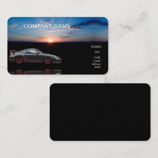 VENTES DE VOITURE DE CARTE DE VISITE MODÈLE DE BAS (Devant / Derrière)