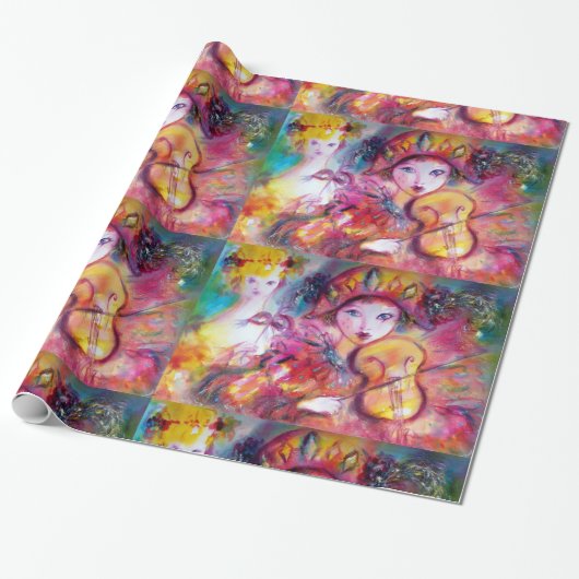 VENTIETISCHE MASQUERADE FEITEN/HARLEQUINE EN KOLUM CADEAUPAPIER (Uitgerold)
