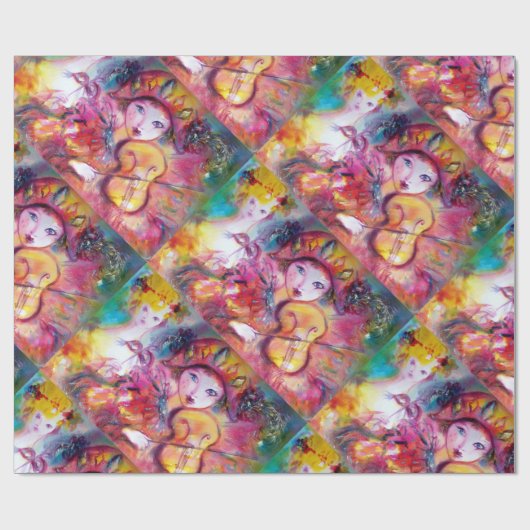 VENTIETISCHE MASQUERADE FEITEN/HARLEQUINE EN KOLUM CADEAUPAPIER (Vlak)