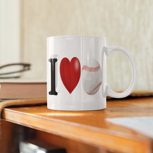 Ventilateur de baseball demi-texte Géant café Mug