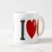 Ventilateur de basket demi-texte Géant Mug de café (Devant droit)