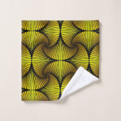 Ventilateur de pétoncle 3D Géométrique Jaune (Gant de toilette)