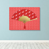 Ventilateur déco - Papillons, rouge foncé et blanc (Insitu (Plancher de Bois))