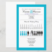 Ventilateur du programme de mariage Silhouettes si (Devant / Derrière)