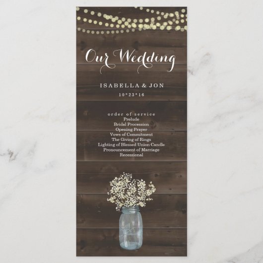 Ventilateur du Programme de Messe mariage / Cérémo (Devant)