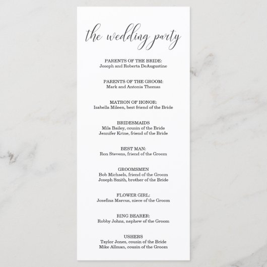 Ventilateur du Programme de Messe mariage / Cérémo (Dos)