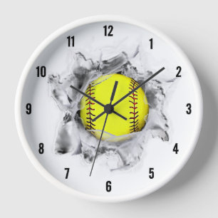 Ventilateur sportif Softball Horloge ronde